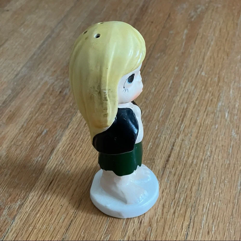 Vintage MCM Salt and Pepper Shaker Set Ceramic Boy and Girl
